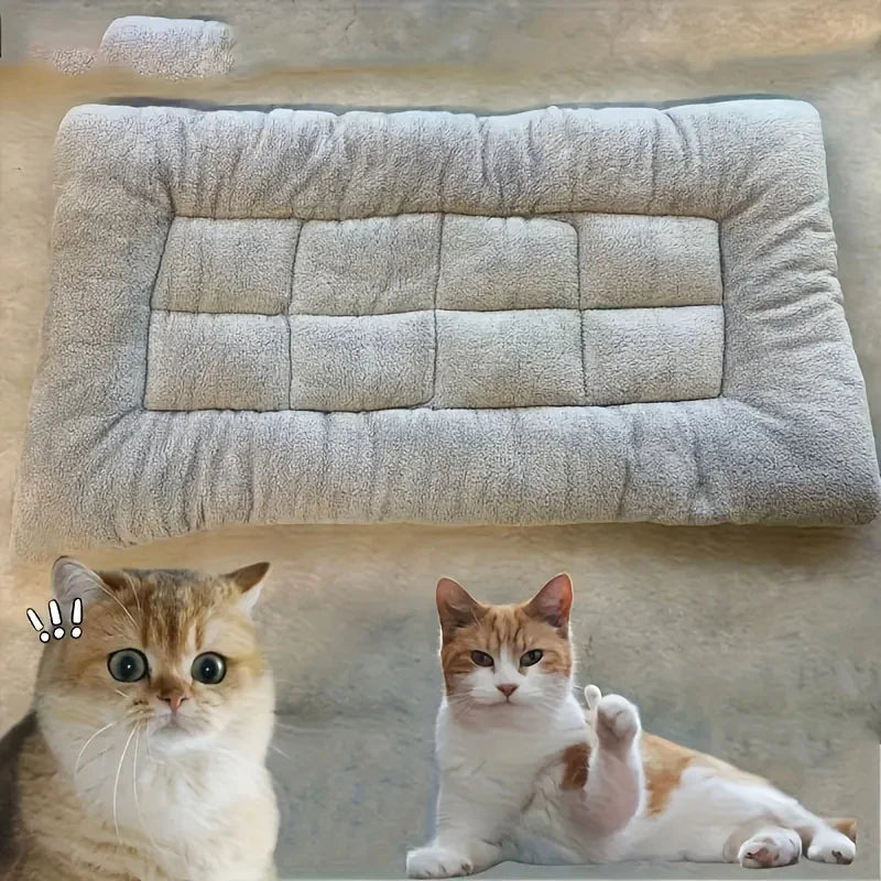 Oversized Plush Dog Cat Bed - Winter Warm Waterproof Washable Pet Mat, Extra Thick Soft Fleece Sofa Crate Pad for All Sizes Dogs