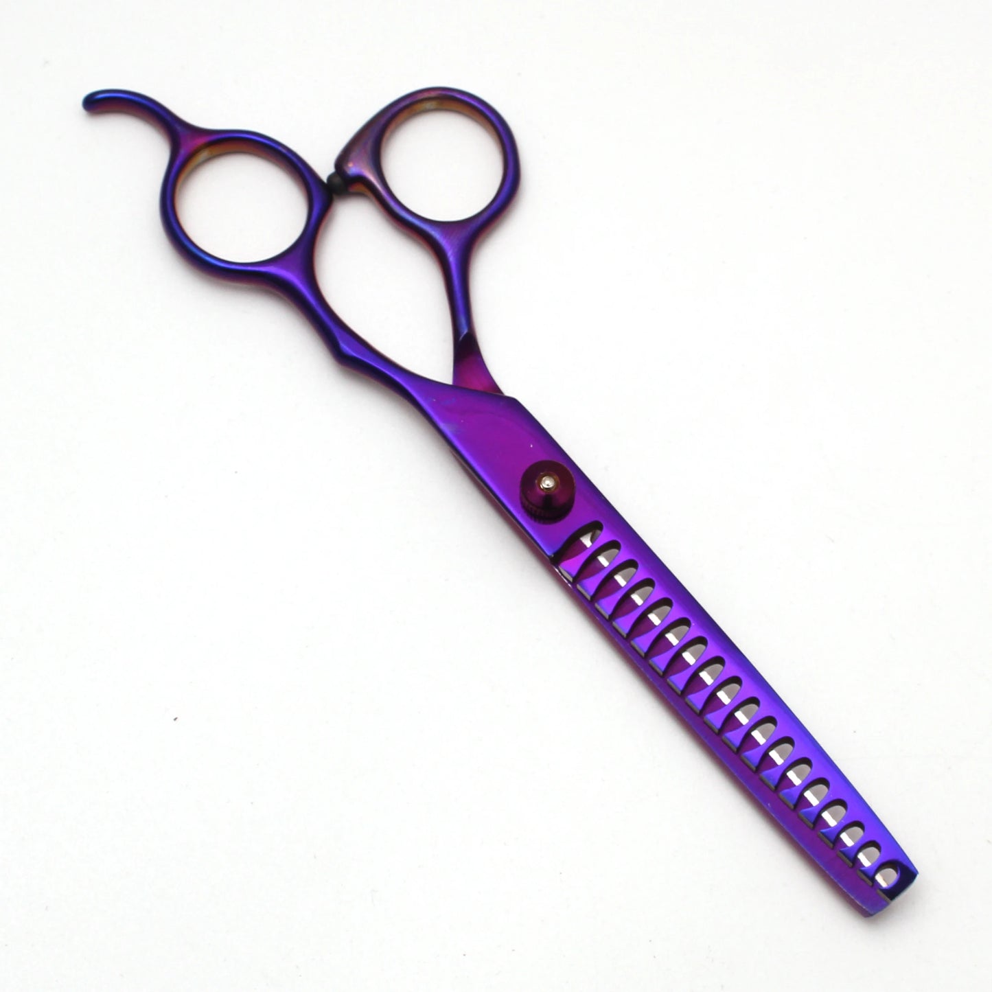 Dog Grooming Scissors 6.5" 7" Purple Stainless Thinning Shears Straight Scissors Pet Scissors Curved Shears Comb Dropshipping