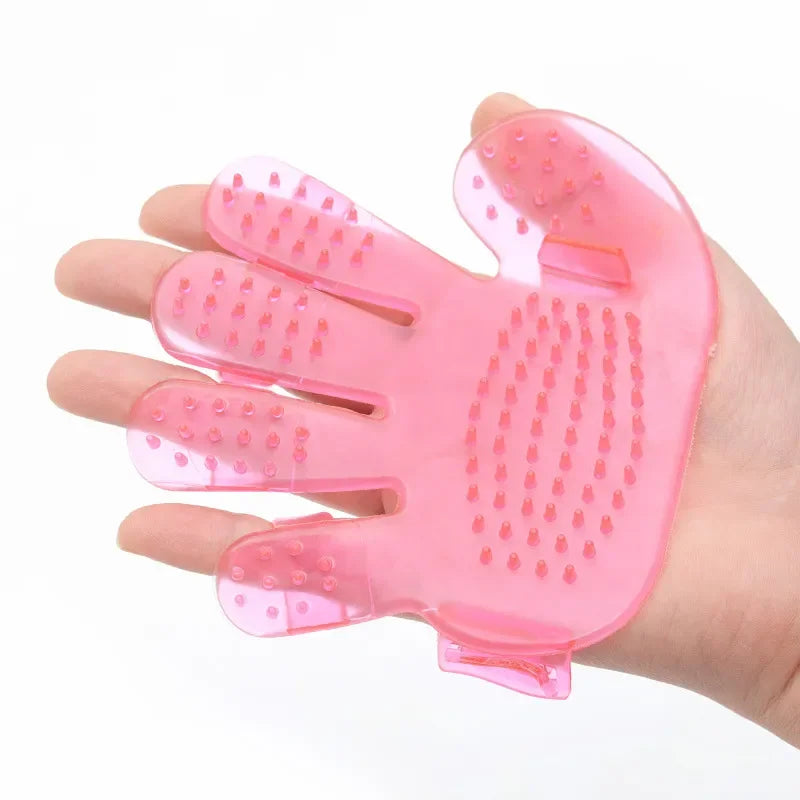 Pet Palm Brush, Hand Shampoo Grooming Bath Massage Glove, Brush Comb Five Finger for Comand RubPalm Brushed