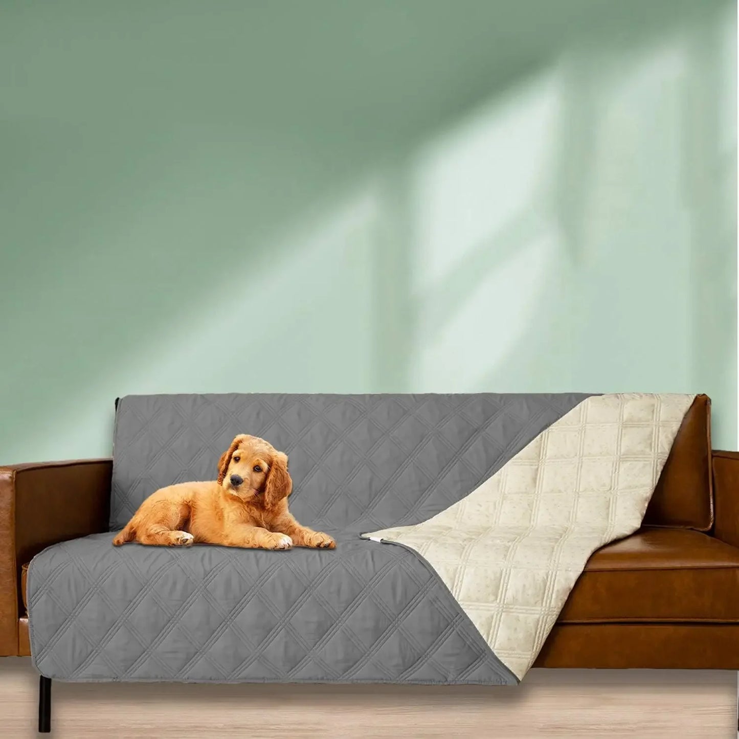 Waterproof Dog Bed Cover Pet Blanket with Anti-Slip Back for Furniture Couch Sofa