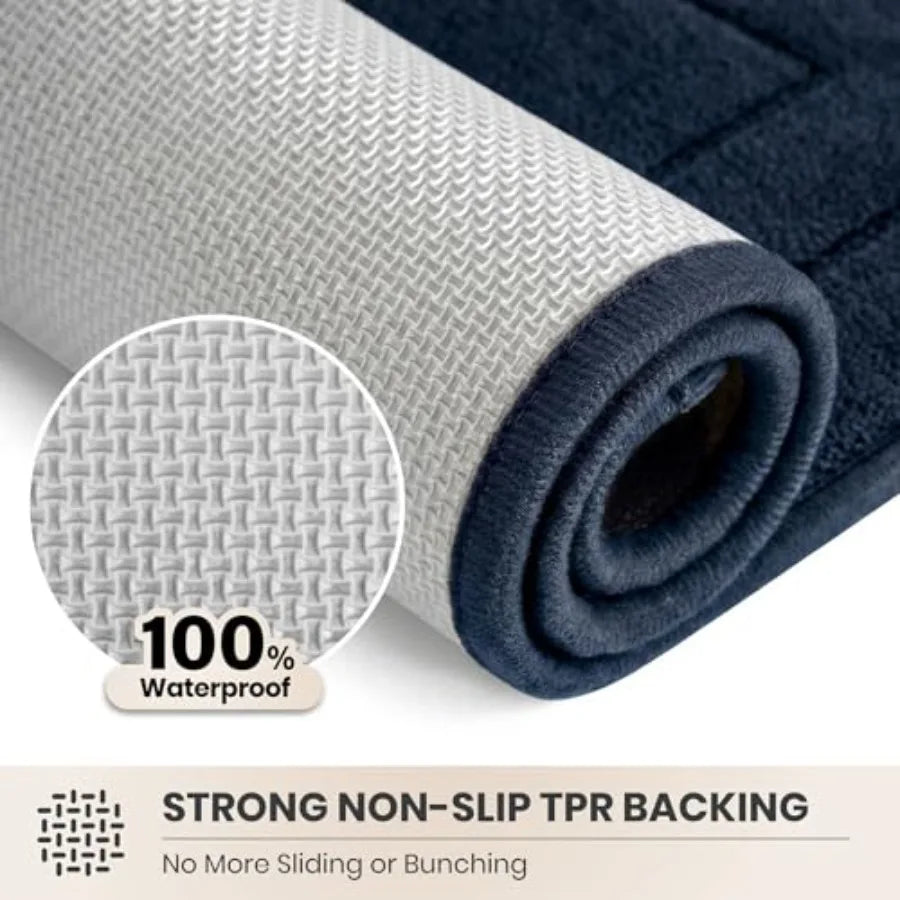 Dirt Trapping Door Mat, Non-Slip/Skid Machine Washable Entryway Rug, Dog Doormat, Super Absorbent Welcome Mat for Muddy Wet Sho