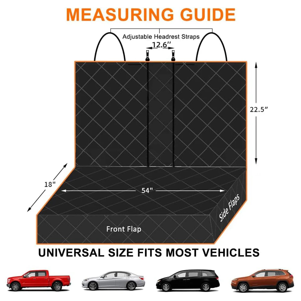 Car Rear Seat Cover for Kids Pet Dogs Waterproof Auto Rear Pet Seat Scratch Proof Mat Anti-slip Universal Bench Pad