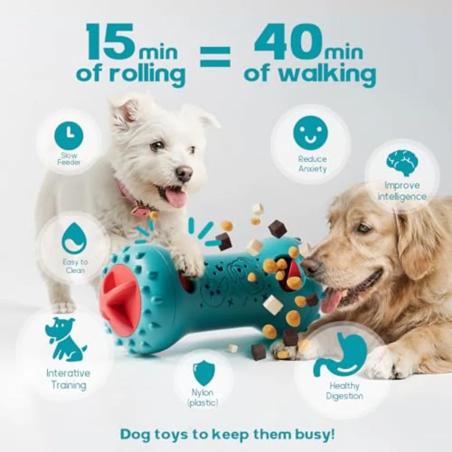 Interactive Dog Toys, Adjustable Treat Dispensing Toy to Keep Them Busy, Dog Enrichment for Brain Stimulation and Cognitive for