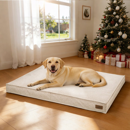Large Dog Bed Washable Linen Orthopedic Dog Beds Waterproof Pet Pillow Mattress With Removable Cover
