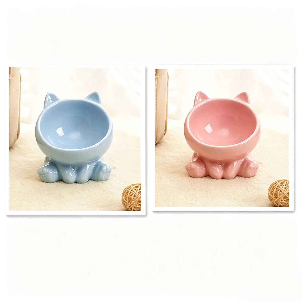 Ceramic Cat Bowl Cat Bowl Cat Food Bowl Neck Guard Oblique Mouth Dog Bowl Pet Bowl