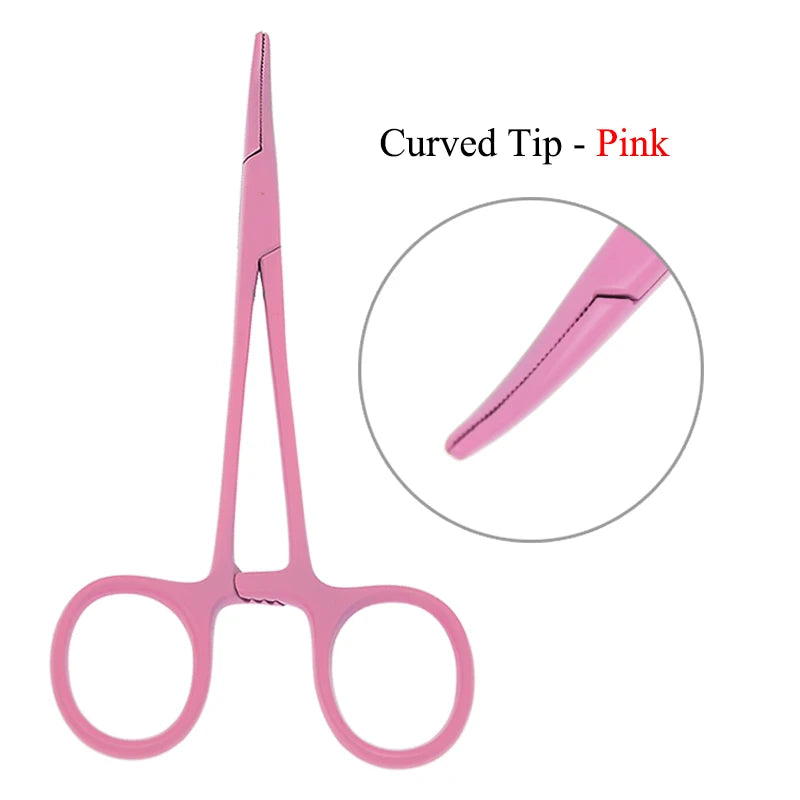 12.5cm New Animals Straight Curved Trauma Shears Pet Hemostat Forceps Dog Grooming Surgical Scissors Pet Cat Clamps D0001A