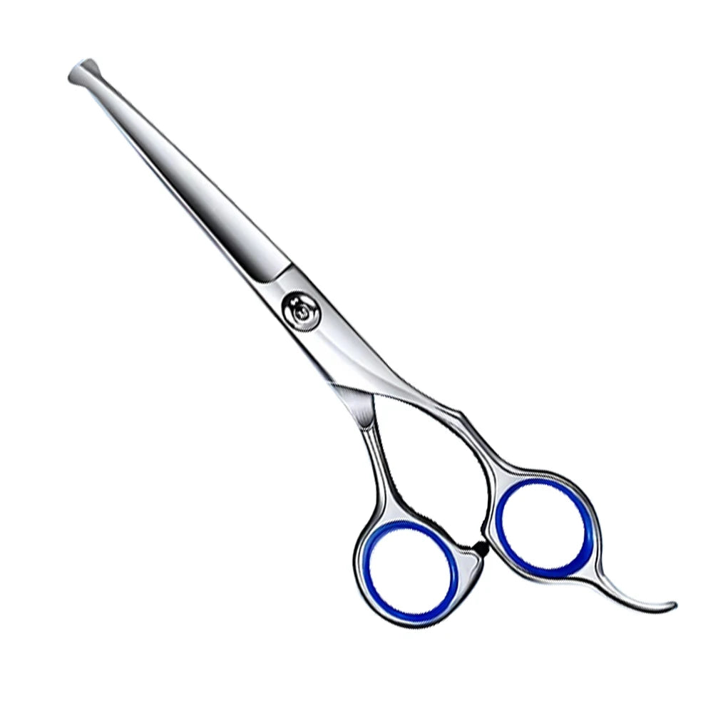 Titanium Coated Professional 6in 1 4CR Stainless Steel Dog Grooming Scissors with Safety Round Tip, Heavy Duty Pet Grooming Scis