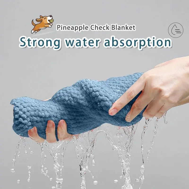 Super Absorbent Microfiber Dog Towel, 40x24 in, Quick-Drying Pet Bath Towel for Small & Large Dogs, Cats, Blue