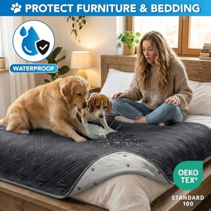 Dog Cooling Mat, Waterproof Self Cooling Dog Pad with Non-Slip Backing,  Pet Cooling Mat for Crate, Couch, Kennel and