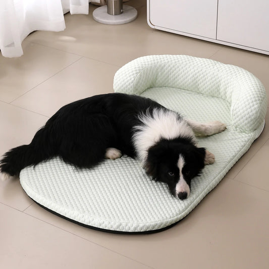 Breathable Spring Summer Cooling Large Dog Bed Ati-slip Cat Bed with Pillow Ice Silk Fabric Dog Bed for Small Dog Cushion Pet пеленки одноразовые 60x90