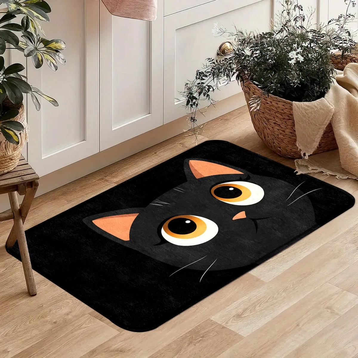Cute Animal Wind Door Welcome Floor Mat, Bathroom Bathroom Universal Carpet, Wear-resistant, Flannel Easy To Clean Kitchen Rug, VIKAMA Carpet