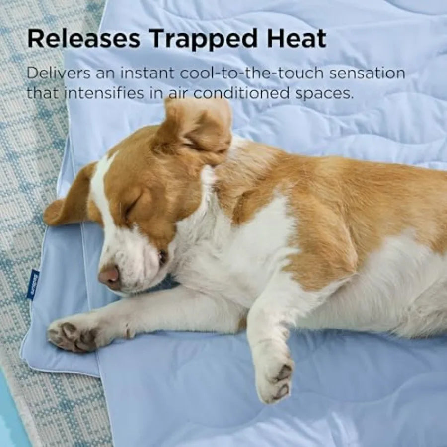 Premium Cooling Dog Blankets for Bed - Q-MAX 0.5, Breathable Summer Washable Cold Pet Mat, Soft Durable Self Cooling Dog Mat fo
