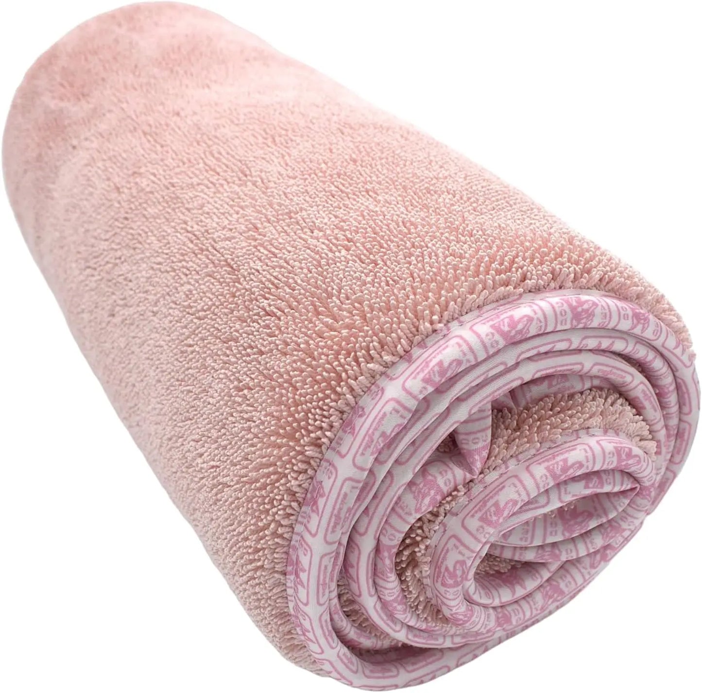 Extra Large 24x35 Microfiber Dog Drying Towel, 1200 GSM Ultra Absorbent Quick Dry for Bath Beach Travel Pink