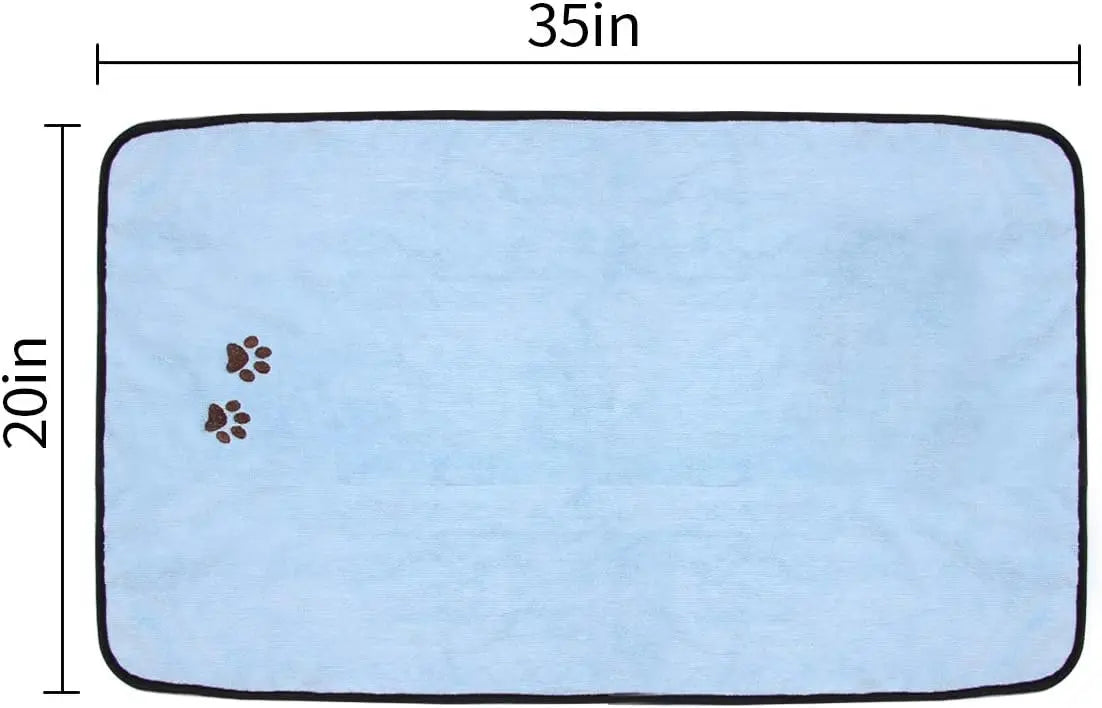 Ultra Absorbent Microfiber Pet Drying Towel, 2-Pack, Fast Drying for Dogs & Cats