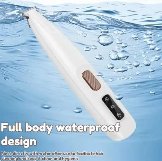 Waterproof Rechargeable Pet Trimmer with Low Noise Precision Blade for Dog and Cat Paws Face Ears and Body