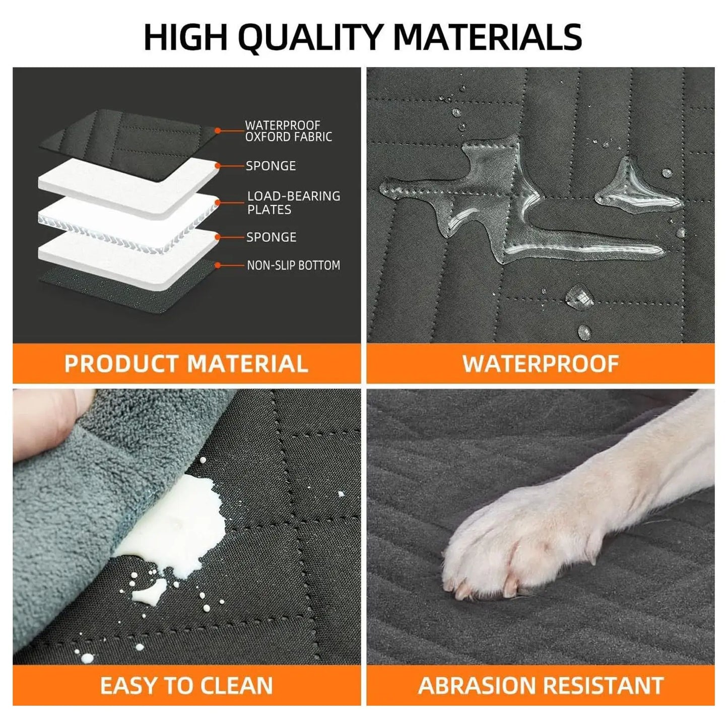 Dog Car Seat Cover 600D PVC Oxford Cloth Waterproofing Back Seat Covers Heavy Duty Scratch Proof Anti Slip Dog Car Hammock