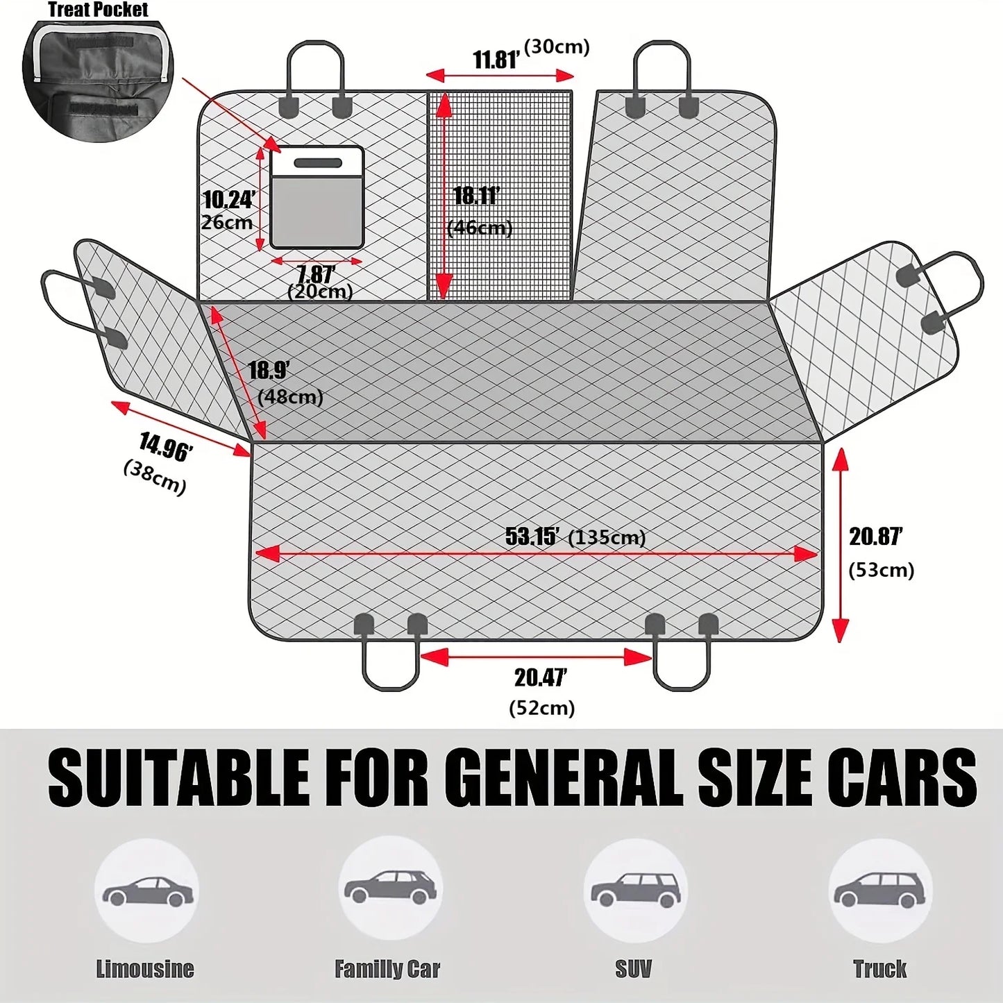 Dog Car Backseat Cover Rear Seat Anti Dirty Pet Car Dog Mat Pet Travel Waterproof Scratch Resistant Oxford Car RearExtender