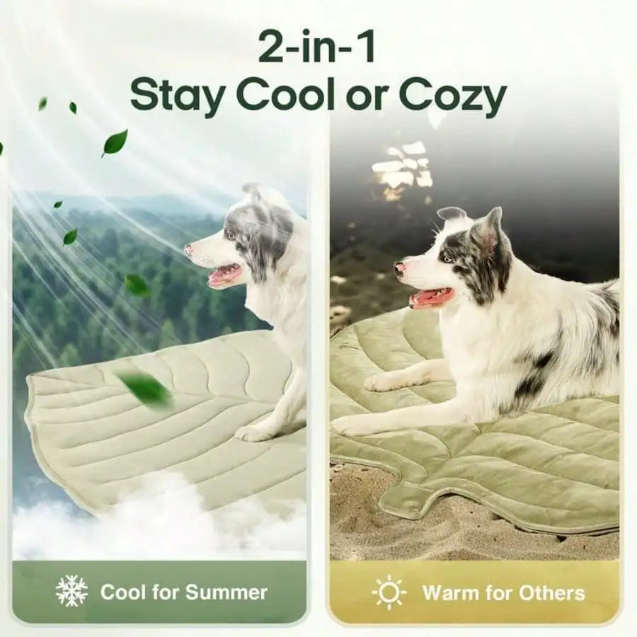 Leaf Shape Pet Ice Cooling Pad, Comfort Universal Summer Floor Mat for Cats & Dogs
