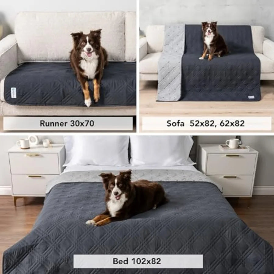 Waterproof Couch Cover for Dogs, Waterproof Pet Blanket, Reversible Furniture Cover Sofa Protector for Pet Cat Bed, Washable Wa
