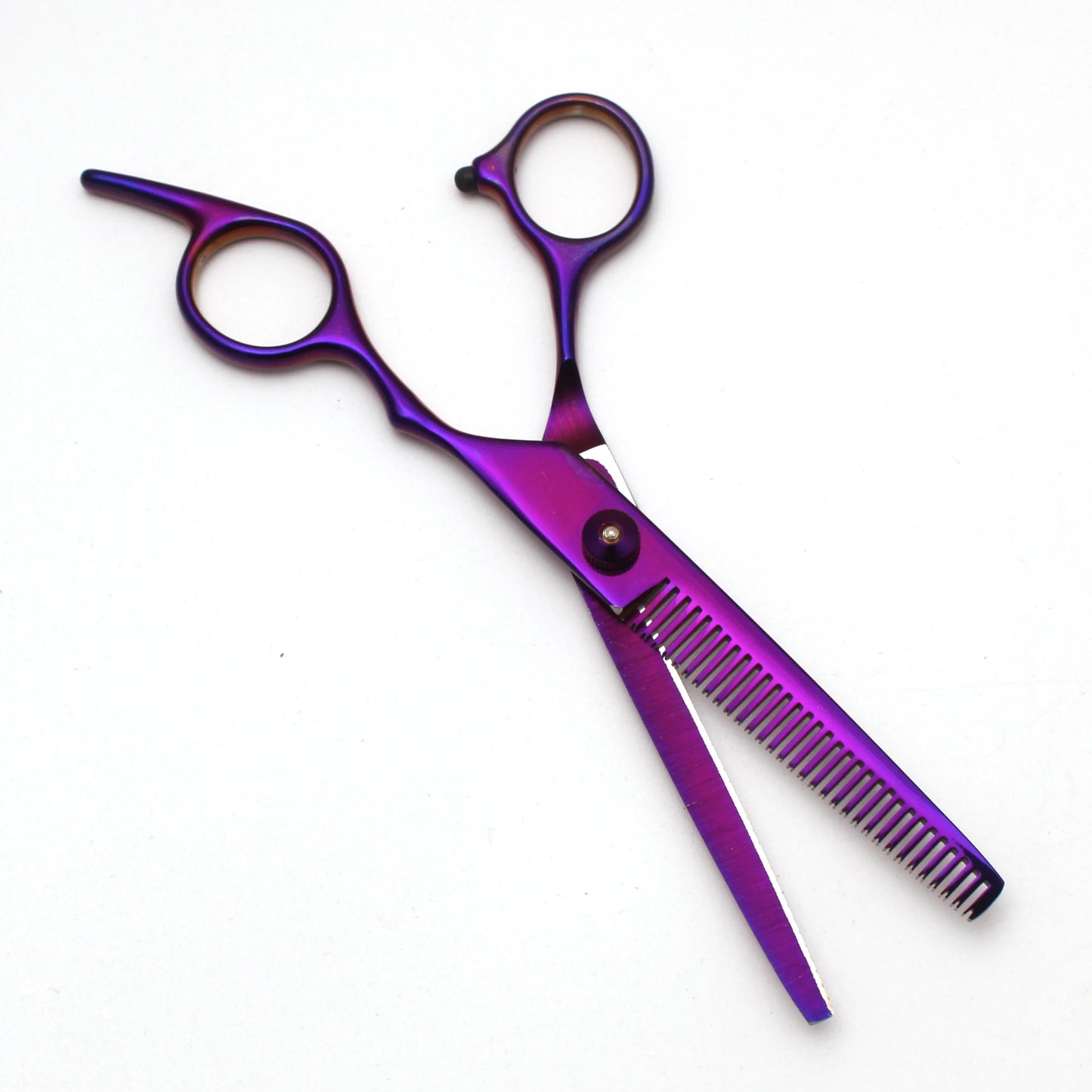 Dog Grooming Scissors 6.5" 7" Purple Stainless Thinning Shears Straight Scissors Pet Scissors Curved Shears Comb Dropshipping