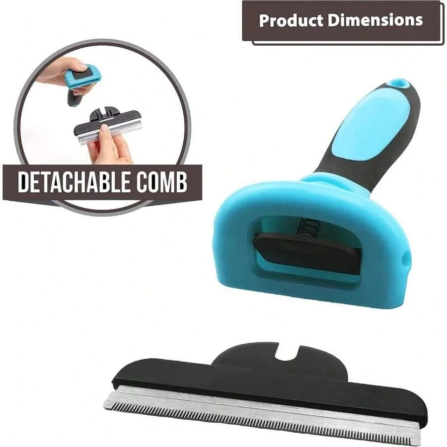 【New style】PDT- 1001 Professional Pet De Shedding Comb Tool Blue