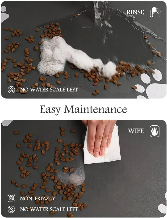 Super Absorbent Pet Feeding Mat with Waterproof Non Slip Rubber Backing for Dogs and Cats