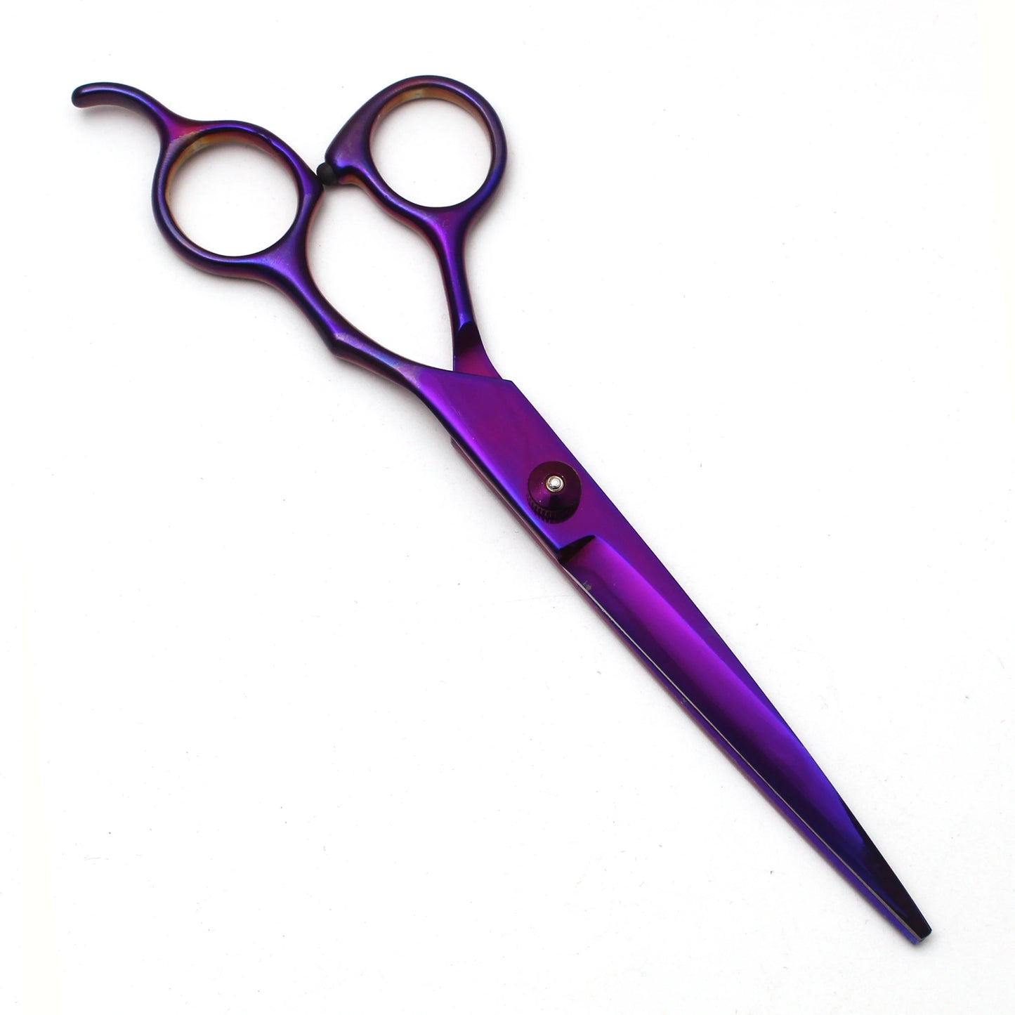 Dog Grooming Scissors 6.5" 7" Purple Stainless Thinning Shears Straight Scissors Pet Scissors Curved Shears Comb Dropshipping