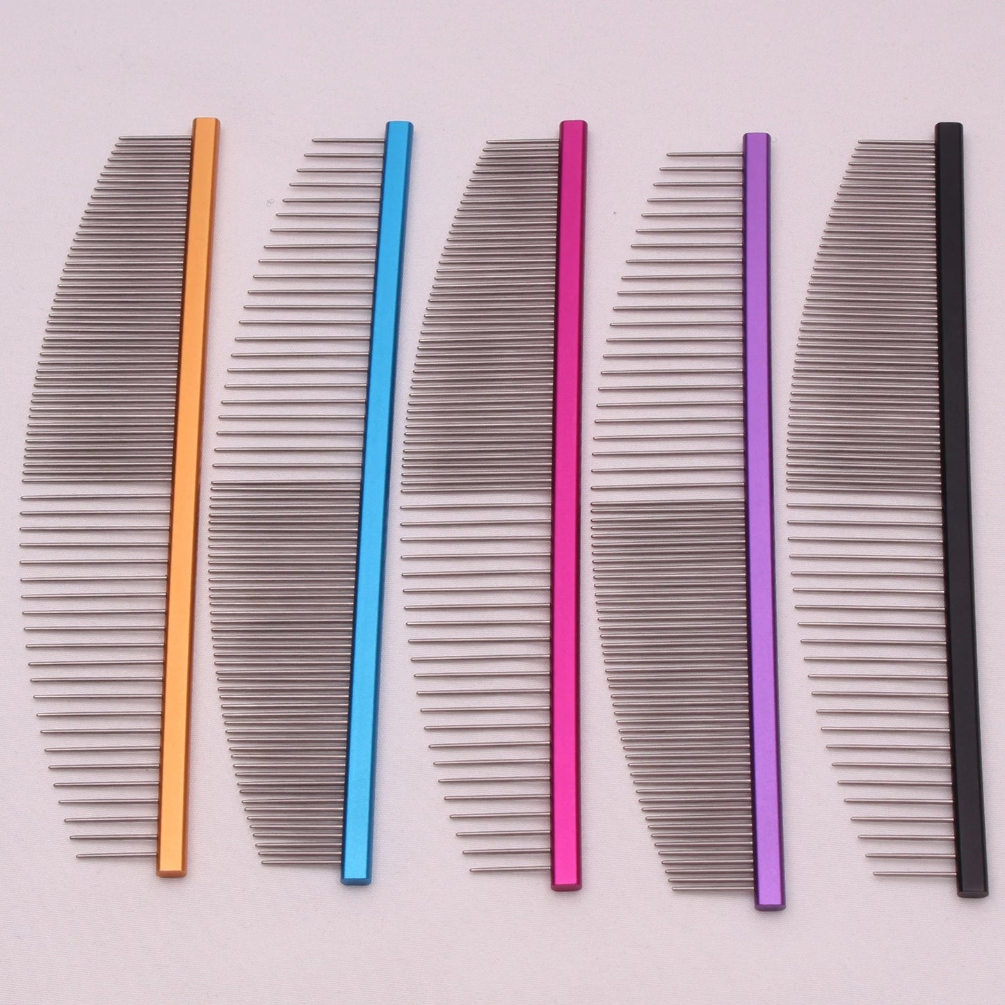 Pet Grooming Combs Aluminum Alloy Brush for Dogs Boundary Knot Massage Tools Professional Salon Cat Hair Cleaning Crescent Combs