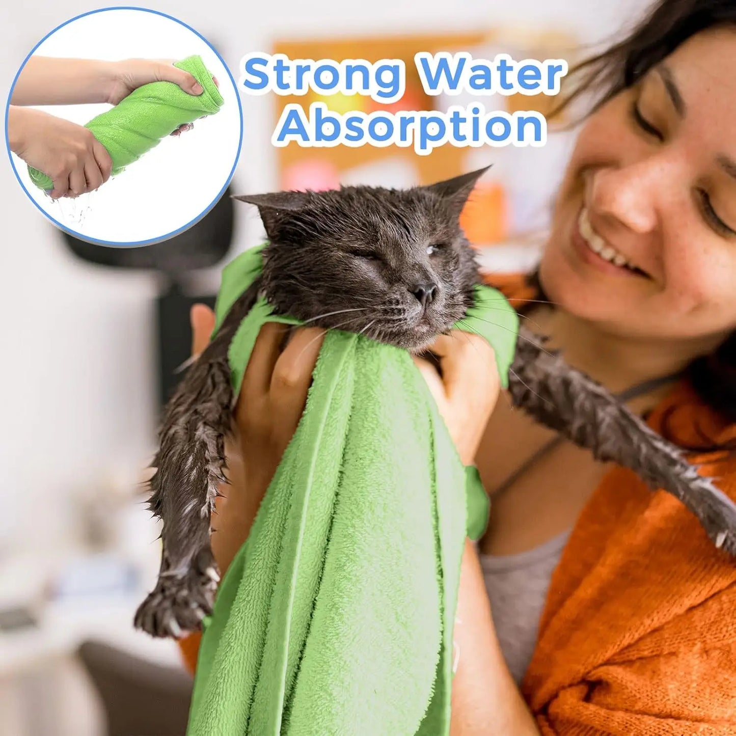 12 Pcs Dog Towels Bulk 20x39in Microfiber Absorbent Soft Pet Bath Towels for Small Medium Puppy Cat, 12 Colors