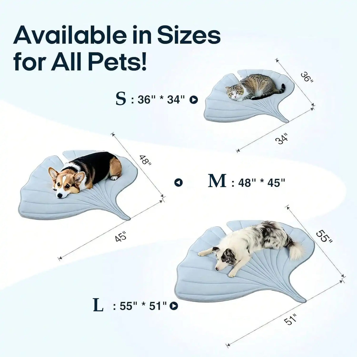 Leaf Shape Pet Ice Cooling Pad, Comfort Universal Summer Floor Mat for Cats & Dogs