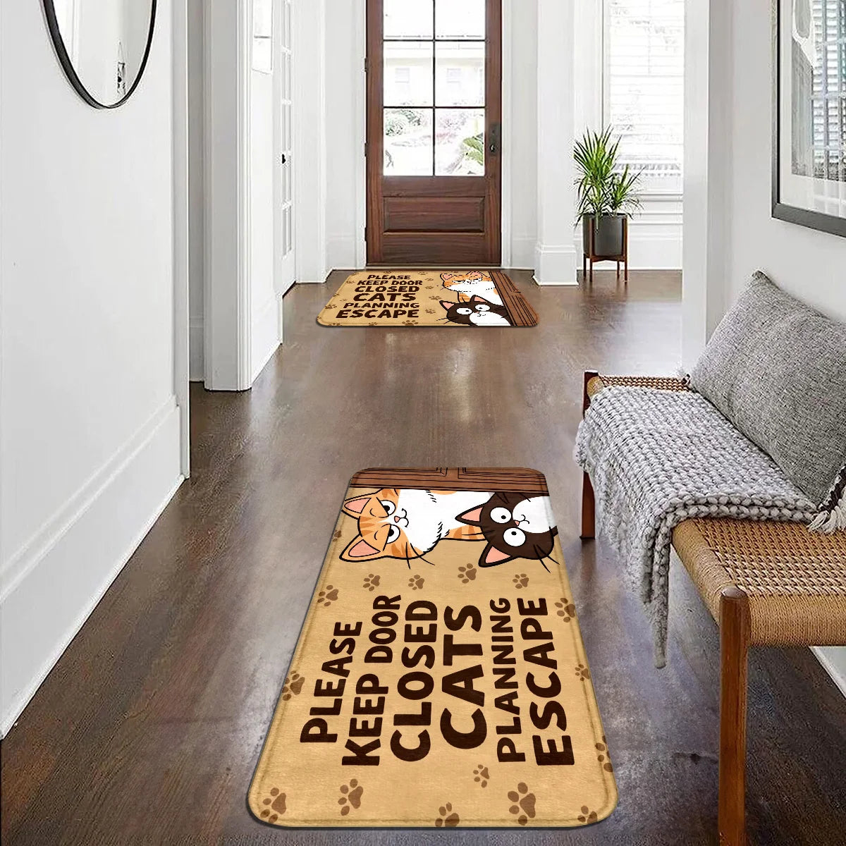 Cute Animal Wind Door Welcome Floor Mat, Bathroom Bathroom Universal Carpet, Wear-resistant, Flannel Easy To Clean Kitchen Rug, VIKAMA Carpet