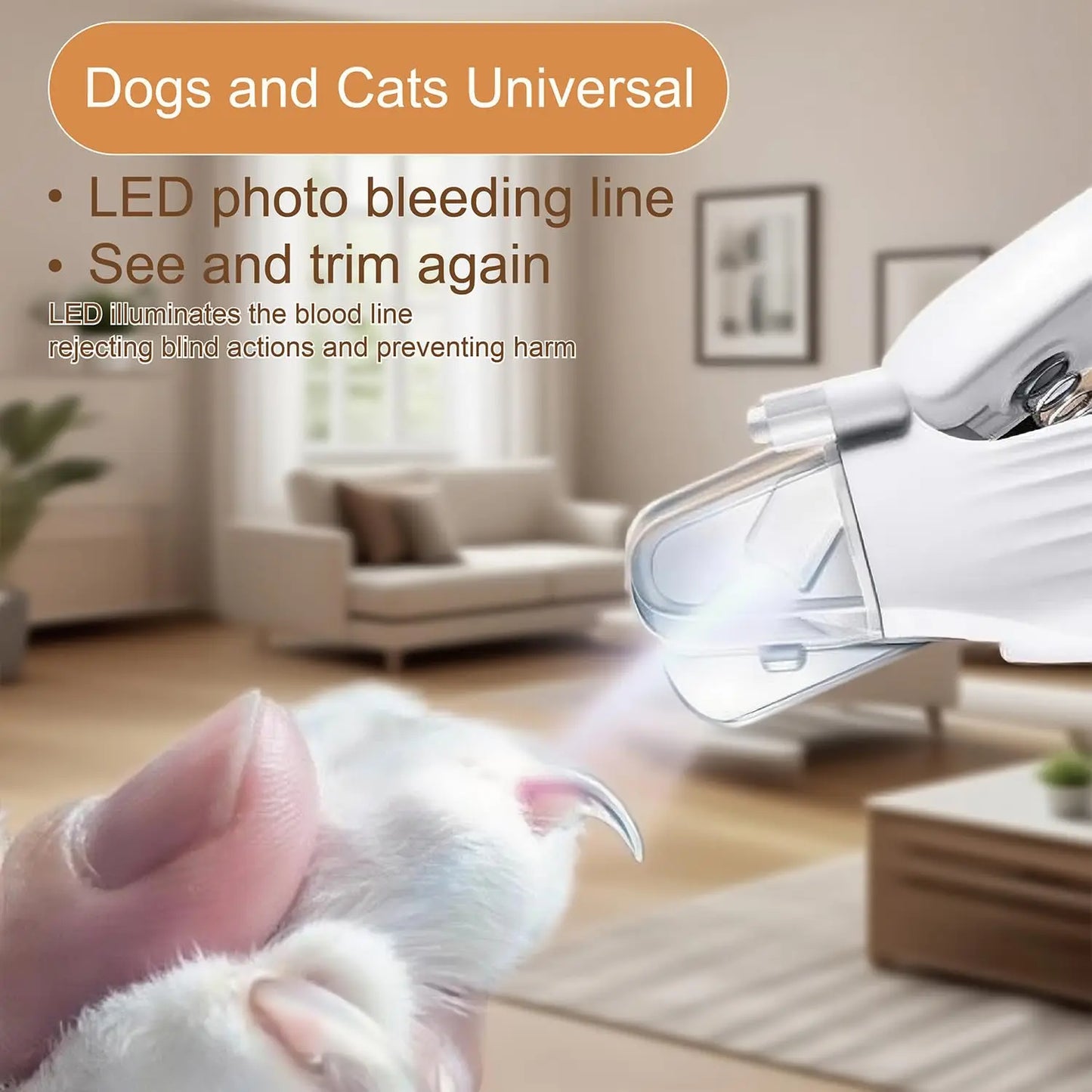 Professional Pet Nail Clippers with Led Light Pet Claw Grooming Scissors for Dogs Cats Small Animals Paw Nail Trimmer Pet Supply
