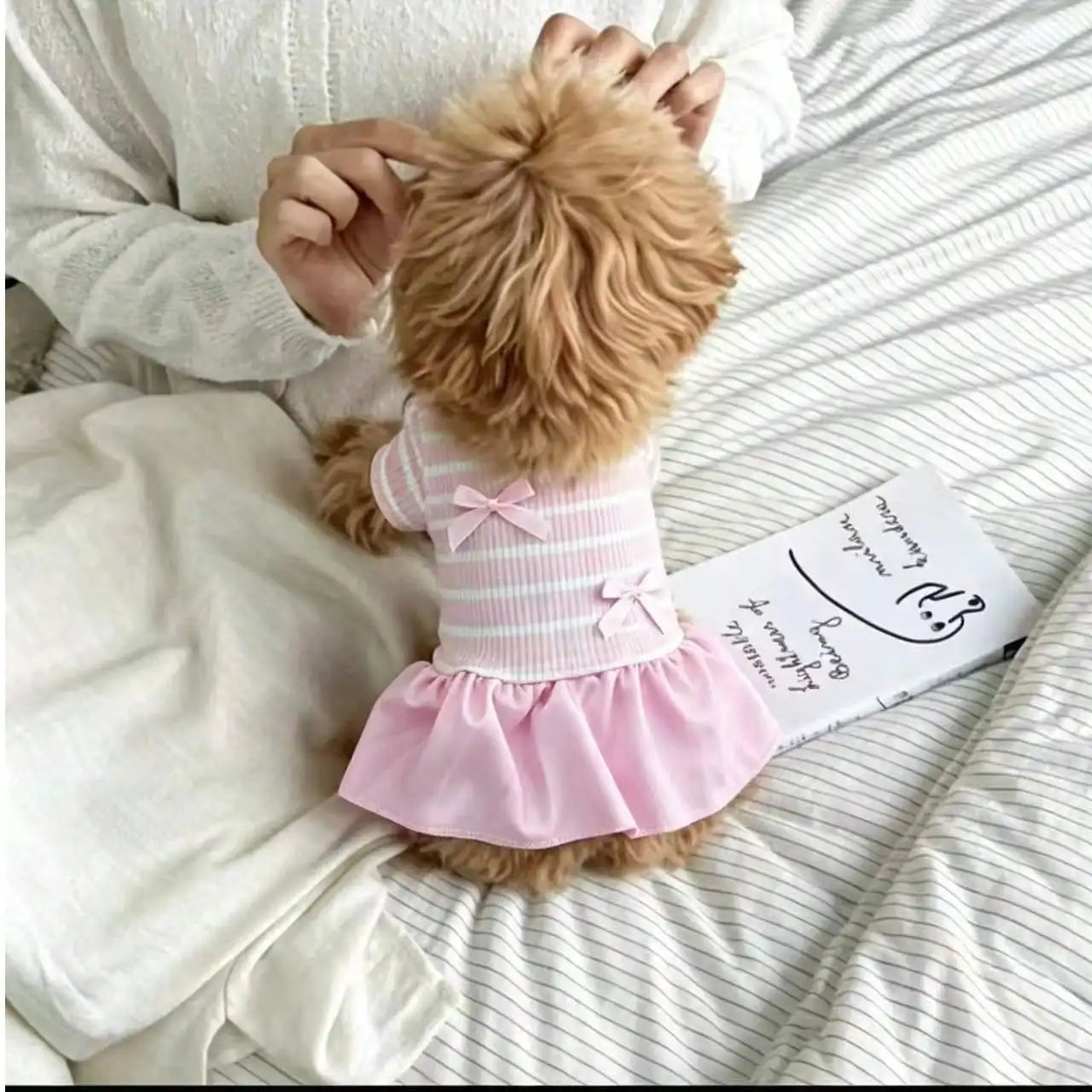 Small Dog Striped Casual Dress, Lightweight Airy Fabric Pet Clothes Perfect for Warm Spring and Summer Days