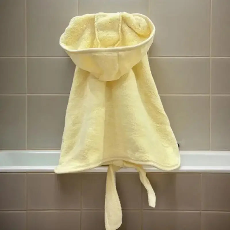 Pet Dog Towels Bathrobes With Cap Soft Drying Bath Pet For Cat Hoodies Puppy Super Absorbent Bathrobes Cleaning Necessary Supply