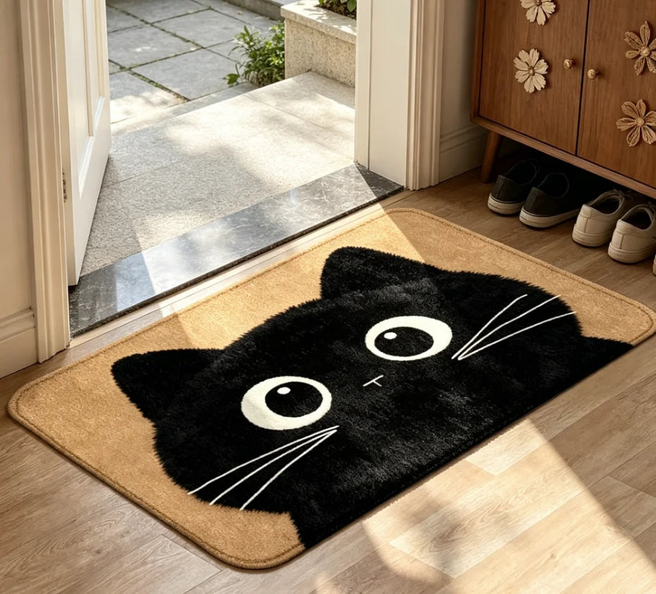 Cute Animal Wind Door Welcome Floor Mat, Bathroom Bathroom Universal Carpet, Wear-resistant, Flannel Easy To Clean Kitchen Rug, VIKAMA Carpet