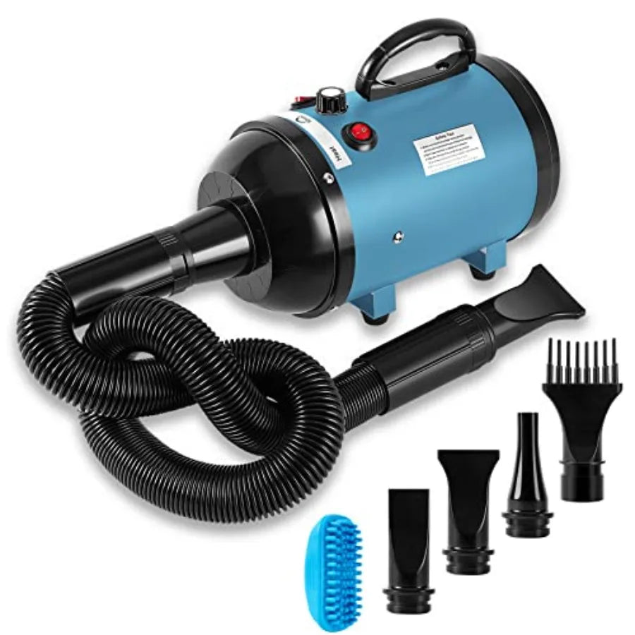 Dog Dryer for Pet GroomingHigh Velocity 4.3HP/3200W Dog Blower Force Dryer with Stepless Adjustable Speed Professional Pet Hair