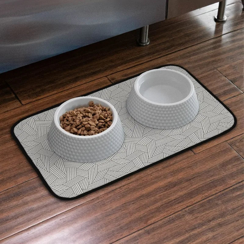Pet Bowl Mat - 21.5 in. x 12.5 in. - Assorted Prints