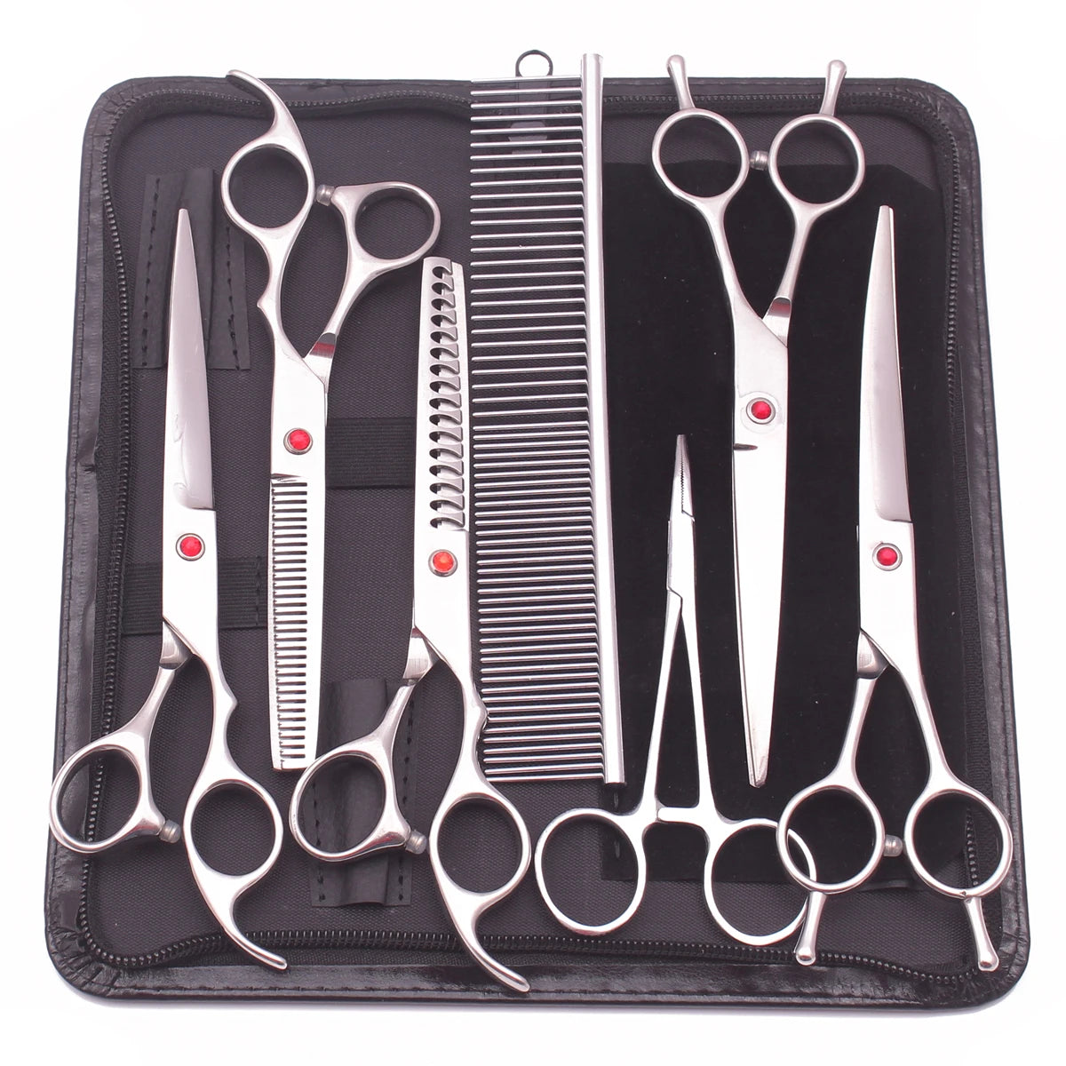 Dog Grooming Scissors Japan Stainless 6.5" 7" Pet Hairdressing Scissors Rainbow Chunker Shears Thinner Chunker Curved Shears
