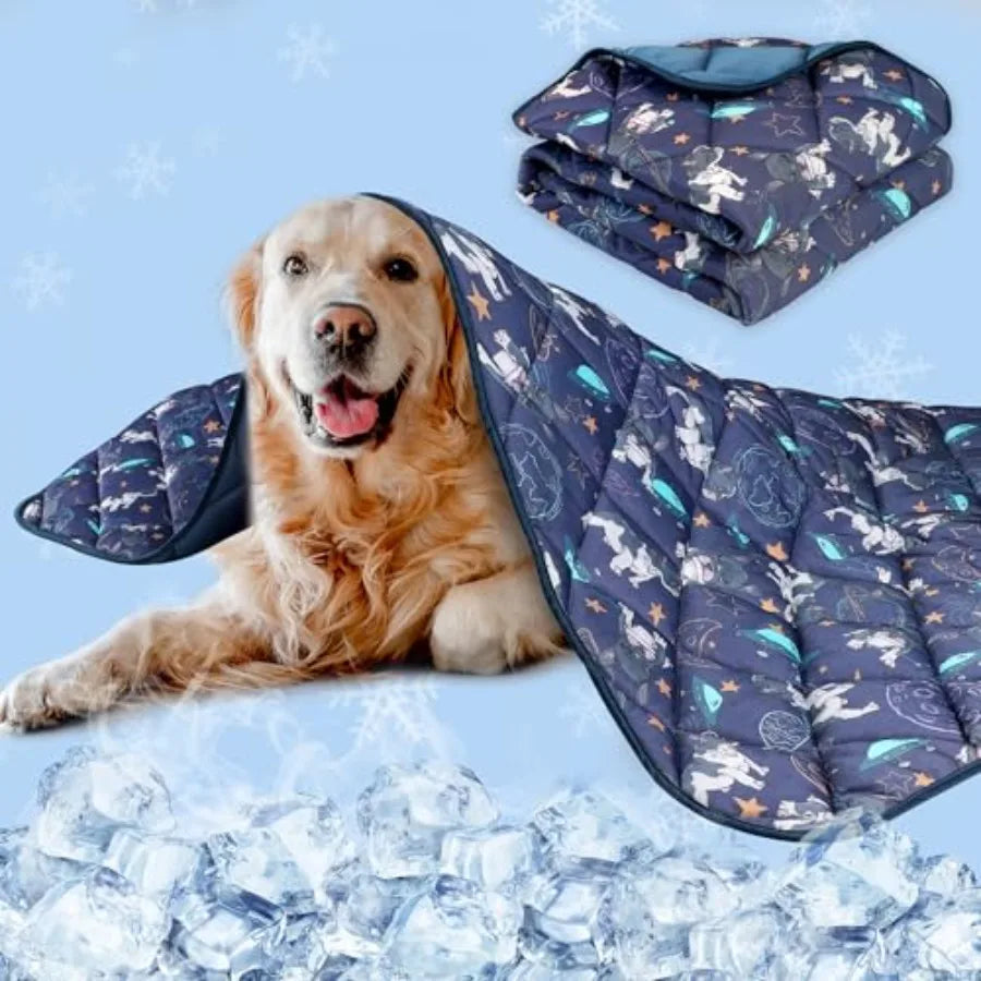 Dog Cooling Mat, Premium Lightweight Pet Cooling Blanket Bed Cover for Dogs, Cat, Puppies Ice Silk Cool Pad for Dogs Furniture