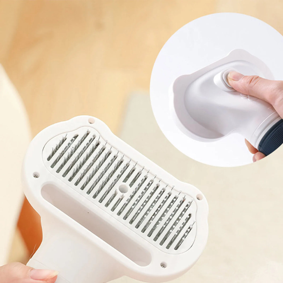 Cat Hair Dryer Pet Hair Dryer with Slicker Brush Low Noise 600W 3 Temperature Adjustable 3 in 1 Grooming Dog Blow Dryer for Cats