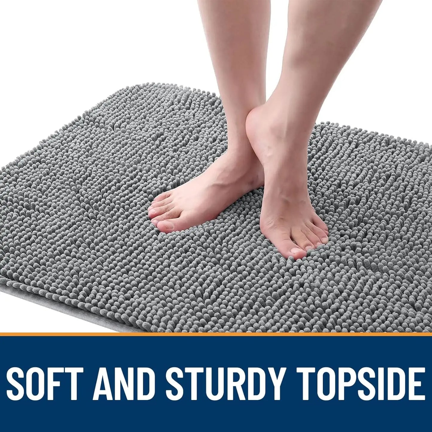 Dog Door Mat for Muddy Paws 48x30, Absorbs Moisture and Dirt, Absorbent Non-Slip Washable Doormat, Quick Dry Chenille Mud Mat