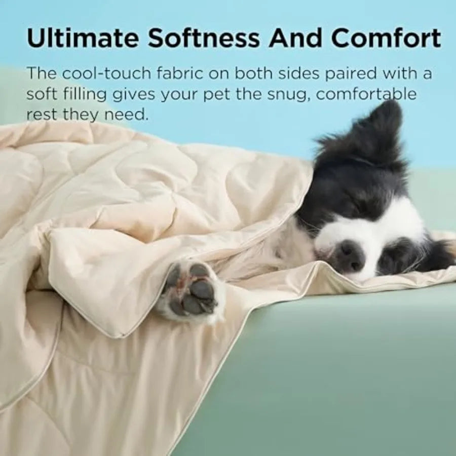 Premium Cooling Dog Blankets for Bed - Q-MAX 0.5, Breathable Summer Washable Cold Pet Mat, Soft Durable Self Cooling Dog Mat fo