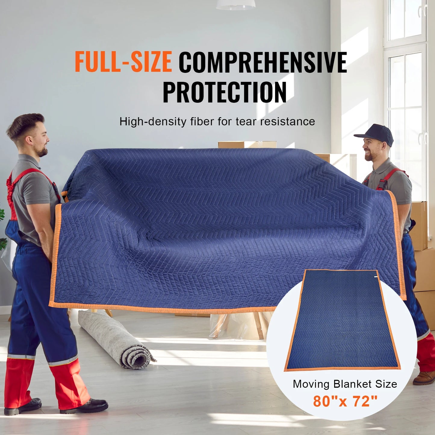 SucceBuy 35/65 lbs Moving Blankets 12 Packs 80" x 72" Packing Blanket Heavy Duty Mover Pads for Protecting Furniture Appliances