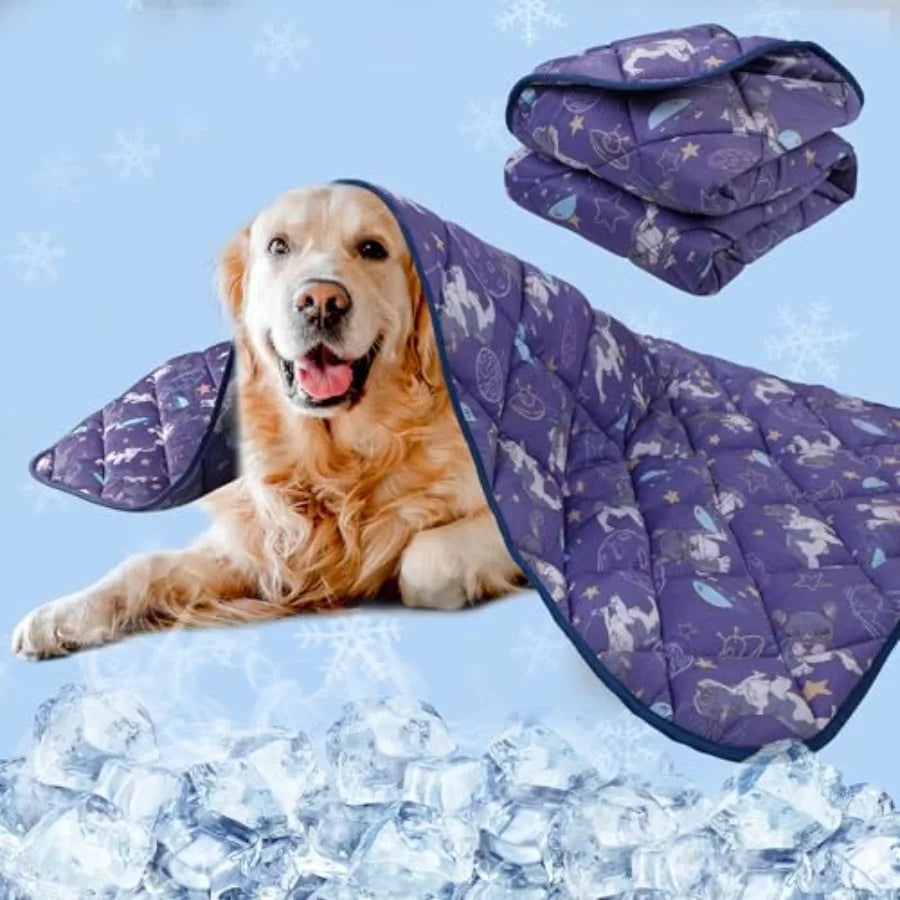 Dog Cooling Mat, Premium Lightweight Pet Cooling Blanket Bed Cover for Dogs, Cat, Puppies Ice Silk Cool Pad for Dogs Furniture