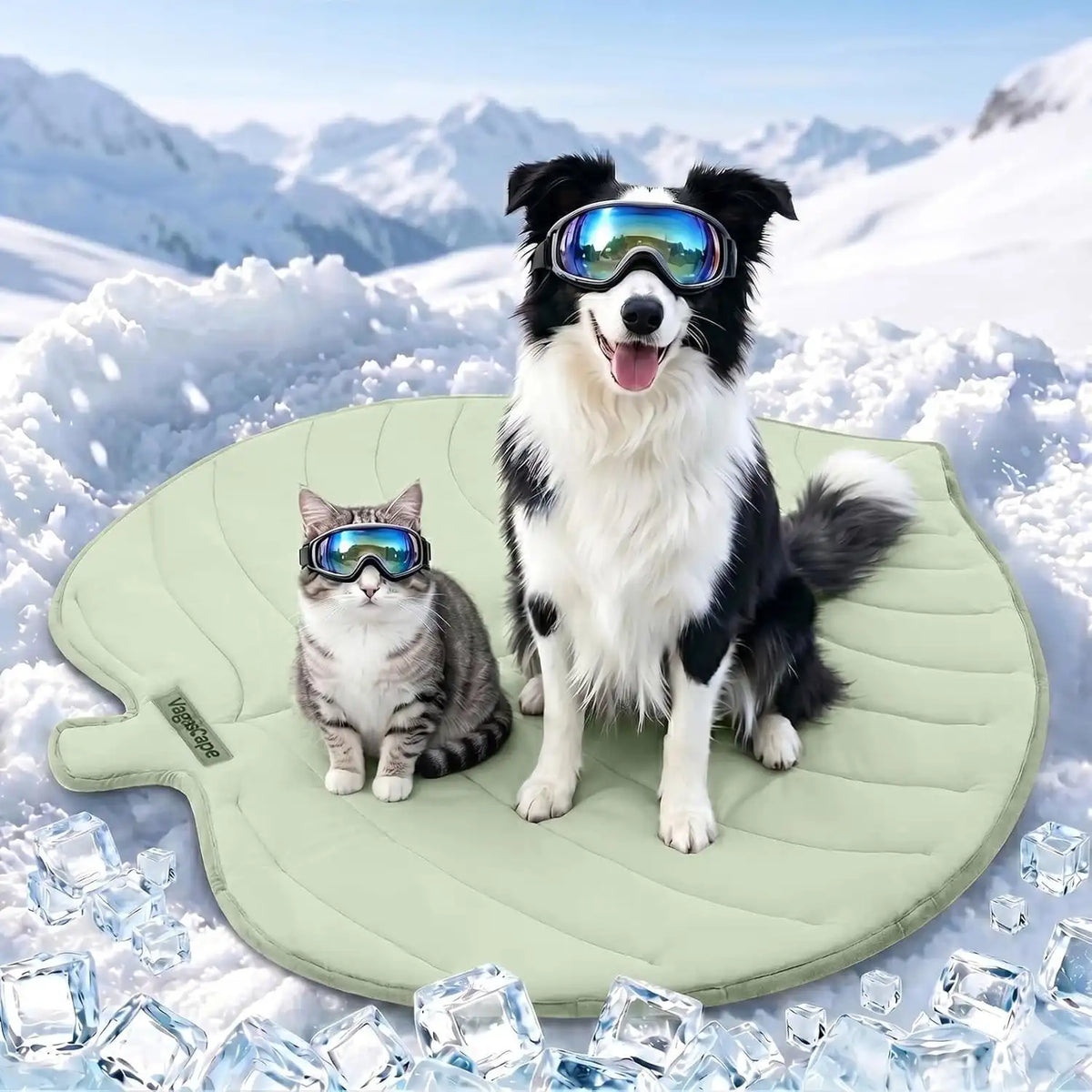 Leaf Shape Pet Ice Cooling Pad, Comfort Universal Summer Floor Mat for Cats & Dogs
