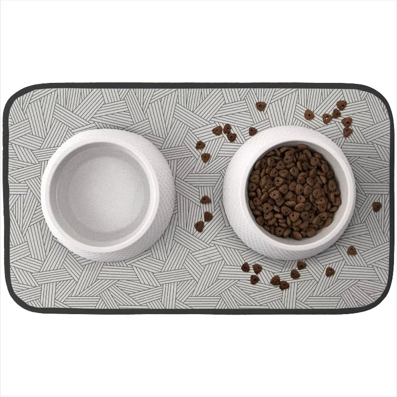 Pet Bowl Mat - 21.5 in. x 12.5 in. - Assorted Prints