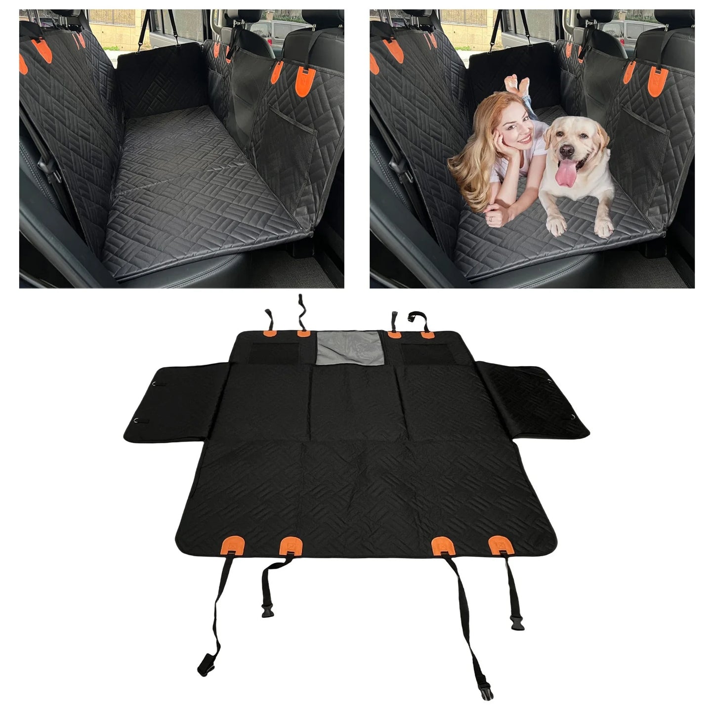 Dog Car Seat Cover 600D PVC Oxford Cloth Waterproofing Back Seat Covers Heavy Duty Scratch Proof Anti Slip Dog Car Hammock