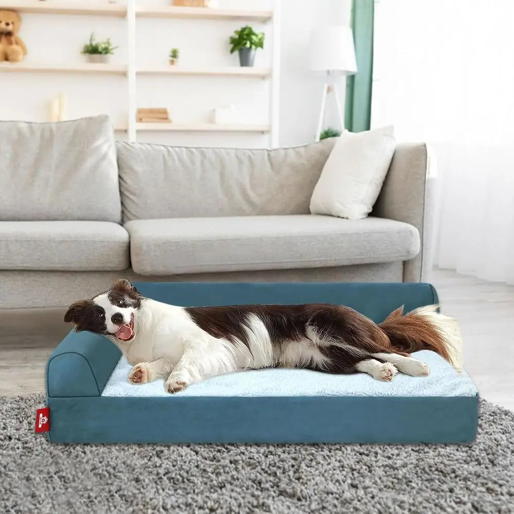 Large Washable Plush Pet Beds with Removable Cushion & Nonskid Bottom for Dogs and Cats