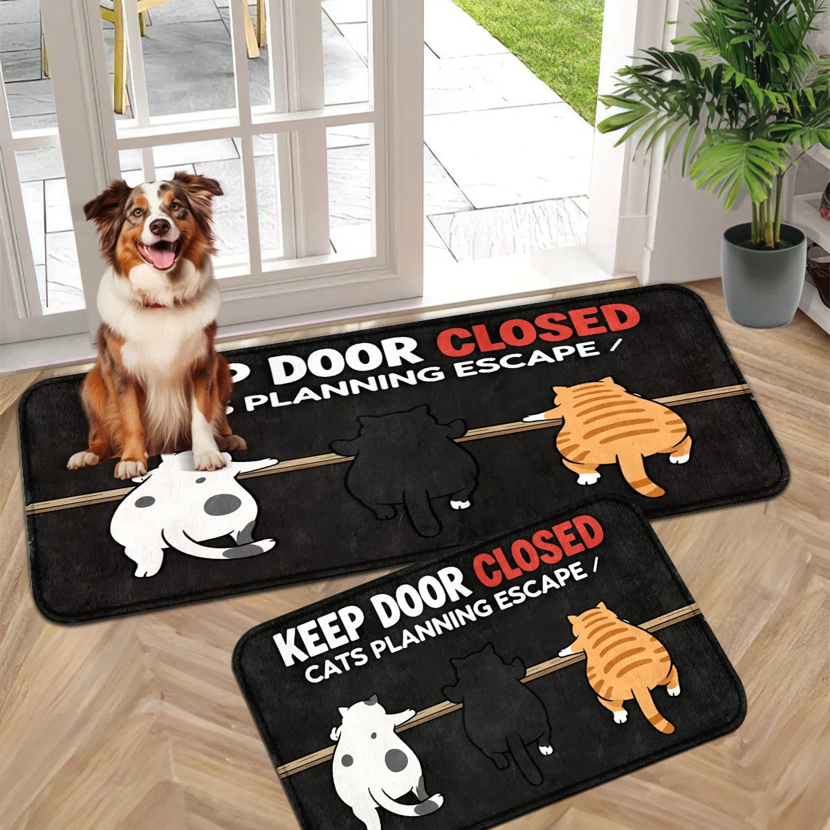 Cute Animal Wind Door Welcome Floor Mat, Bathroom Bathroom Universal Carpet, Wear-resistant, Flannel Easy To Clean Kitchen Rug, VIKAMA Carpet