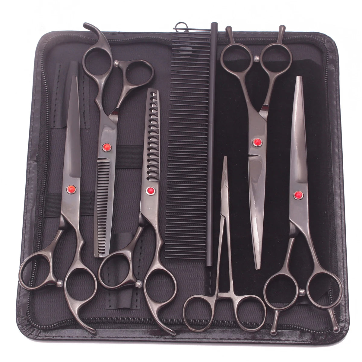 Dog Grooming Scissors Japan Stainless 6.5" 7" Pet Hairdressing Scissors Rainbow Chunker Shears Thinner Chunker Curved Shears